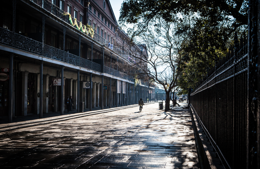 A view of an empty street